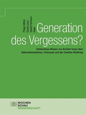 cover image of Generation des Vergessens?